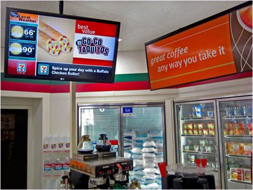 7-11连锁便利店将建成全国最大户外数字网络,信息显示系统,多媒体信息发布系统,数字告示,数字标牌,digital signage 7-11连锁便利店将建成全国最大户外数字网络,信息显示系统,多媒体信息发布系统,数字告示,数字标牌,digital signage